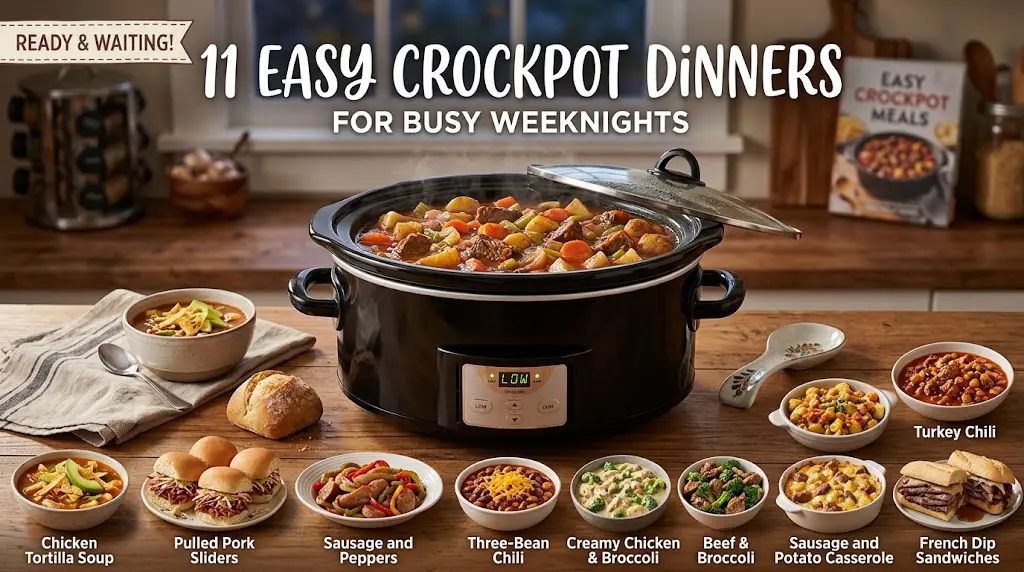 11 Easy Crockpot Dinners for Busy Weeknights